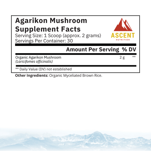 Organic Agarikon Mushroom Powder, 2 grams per scoop