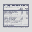 B-Specific Naturally Supplement facts label with detailed nutritional information on a light gray background