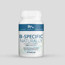 B-specific by MethylGenetic Nutrition dietary supplement bottle on a gray background