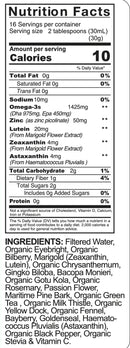Organic Eye Health Support Tonic – Bilberry, Eyebright, Lutein & Zeaxanthin | Vision, Macular & Blue Light Defense