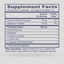 Supplement facts label for ACAT Assist with detailed ingredient list on a white background