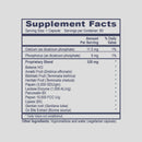 Supplement facts label for Gastrogest with detailed ingredient list on a light gray background