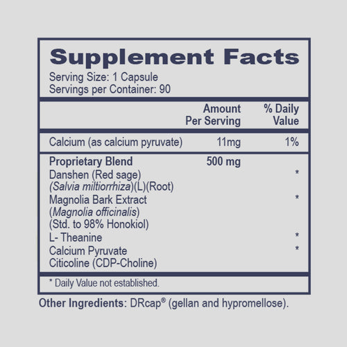 Supplement facts label for Glutamate Scavenger II by PHP with detailed ingredient list on a light gray background