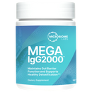 Supplement bottle labeled 'MEGA IgG2000' by Microbiome Labs on a white background