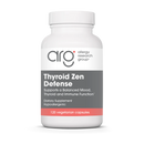 Supplement bottle labeled 'Thyroid Zen Defense' by Allergy Research Group on a white background